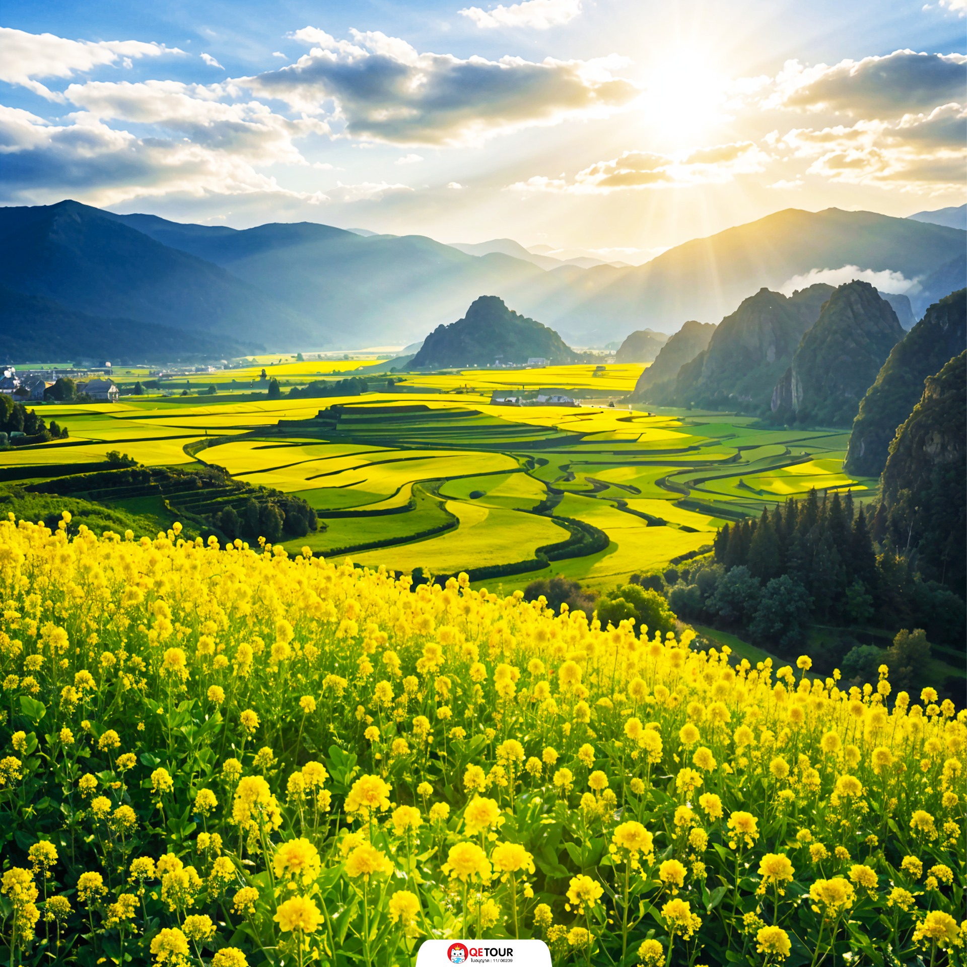 ทุ่งดอกมัสตาร์ด คุนหมิง