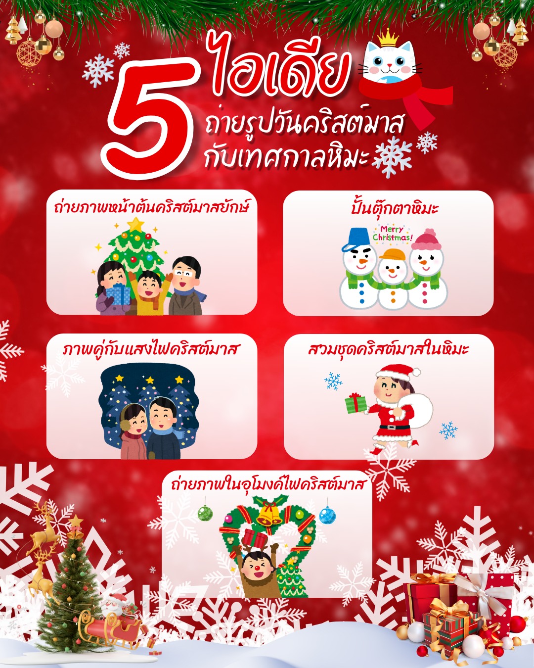 จะไปเที่ยวคริสต์มาสกัน อยากถ่ายรูปเท่ห์ๆ มาพบเคล็ดลับถ่ายรูปคริสต์มาสพร้อมพร็อพและการจัดแสงที่ง่ายและน่าลองในปีนี้กัน